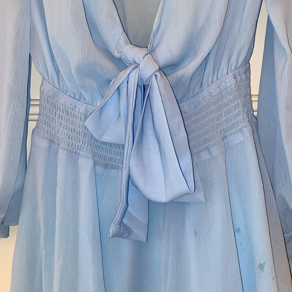 Blue Ruffle Dress Small - perfect for Spring - Picture 2 of 4